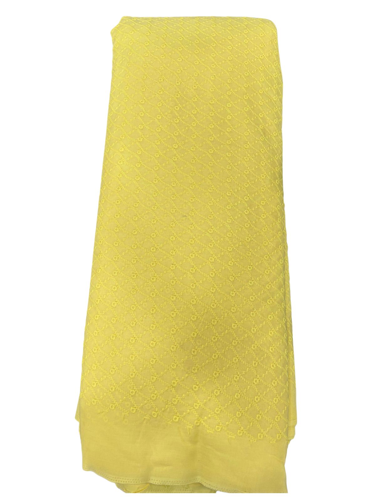 Lemon cotton pagdi embroidery fabric for men’s diwali season kurta, haldi outfits and festive special wear.