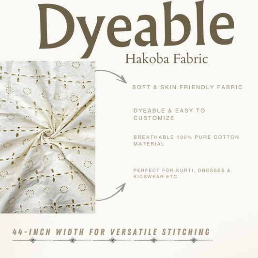 Best dyeable hakoba fabric, very soft material. Use in dress and crafting.
