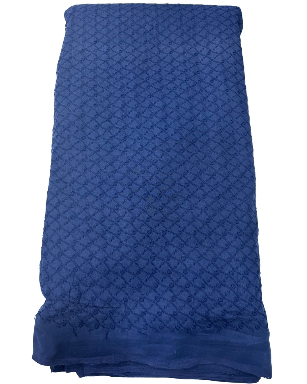 Cotton Men’s Kurta Fabric – Pagdi Design Embroidery (58” Width, Pastel Blue )