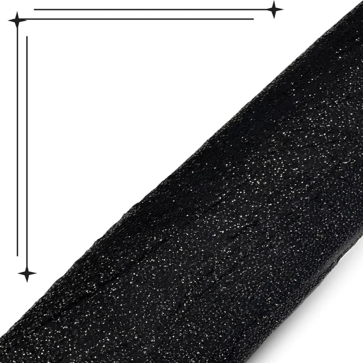 Premium Black Khichdi Georgette Fabric roll with elegant shimmer finish and intricate all-over glitter pattern. Soft, lightweight fabric ideal for sarees, gowns, lehengas, dresses, kurtis, party wear and festive outfits.