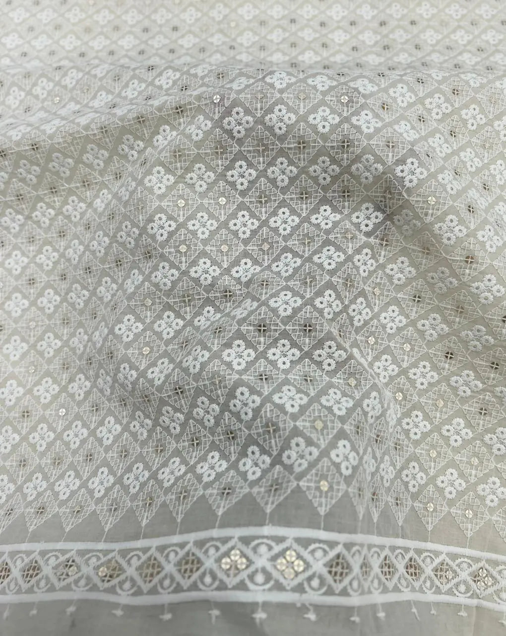 Soft breathable off-white cotton cambric kurta fabric texture for men