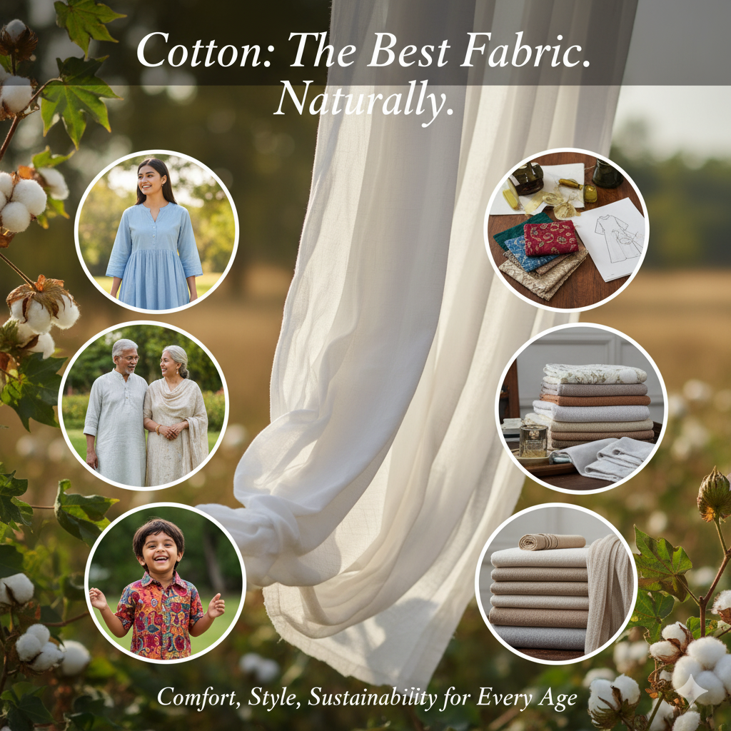 “Discover Cotton Fabric: India’s Most Loved, Skin-Friendly & Timeless Material – Guide by Arihant Enterprise”
