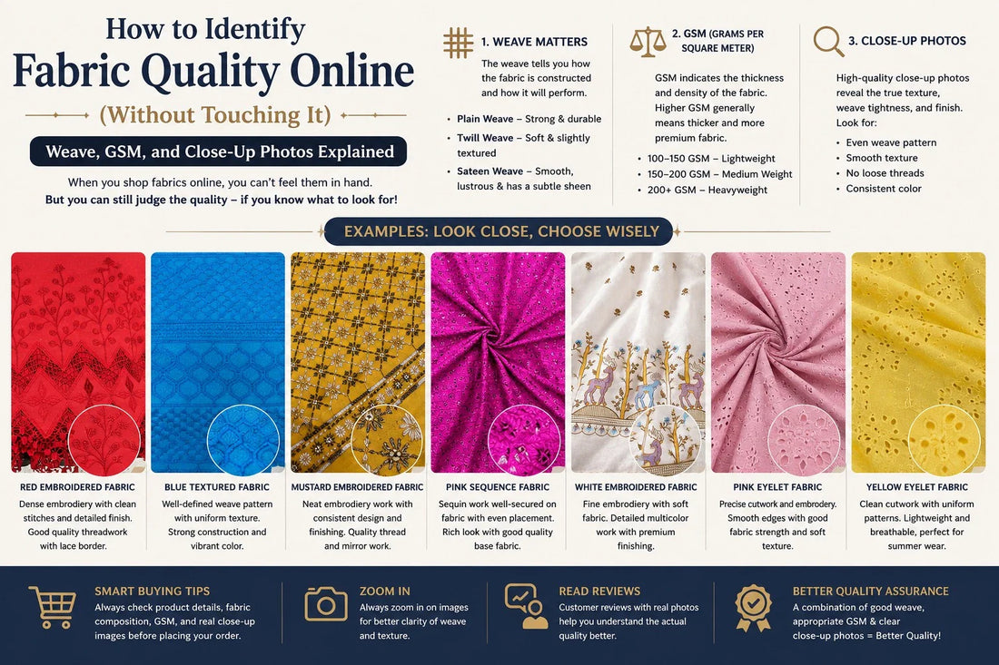 How to Identify Fabric Quality Online Without Touching It | Complete Buying Guide