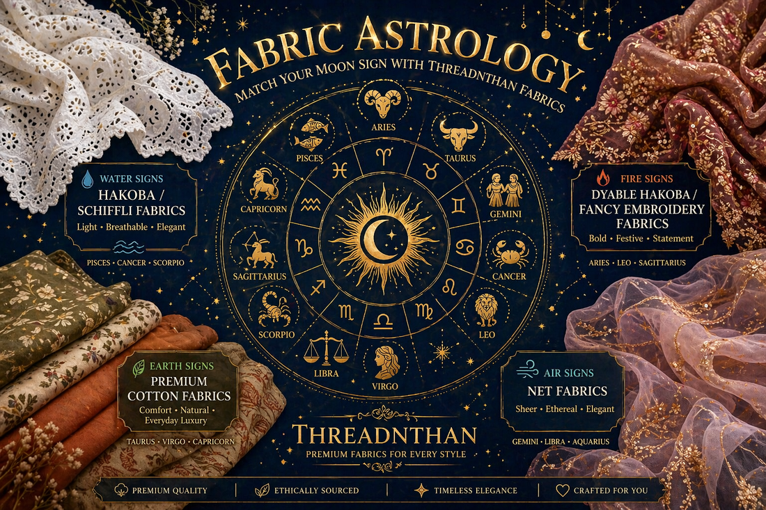 "Fabric Astrology: Match Your Moon Sign with ThrednThan Fabrics"