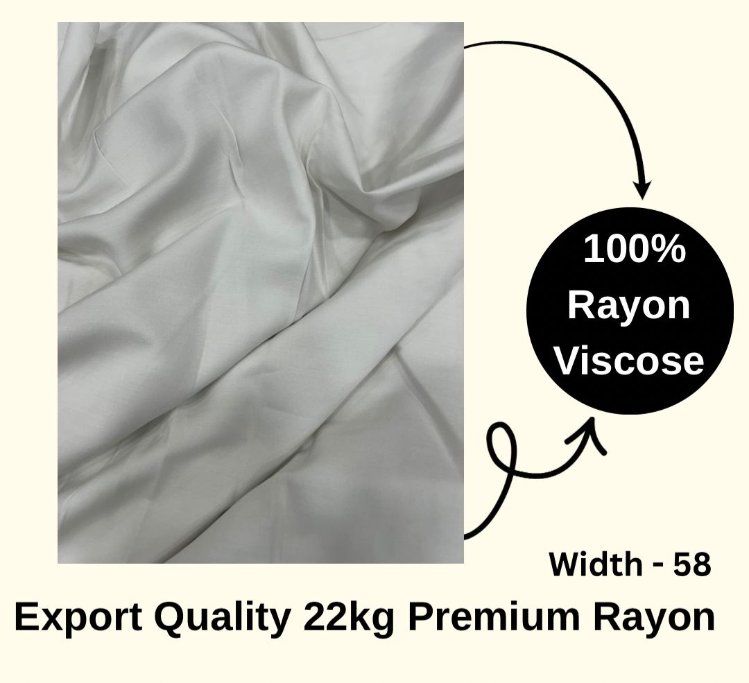 White Rayon Fabric Closeup – Soft, Flowing Material for Kurti and Dressmaking.
