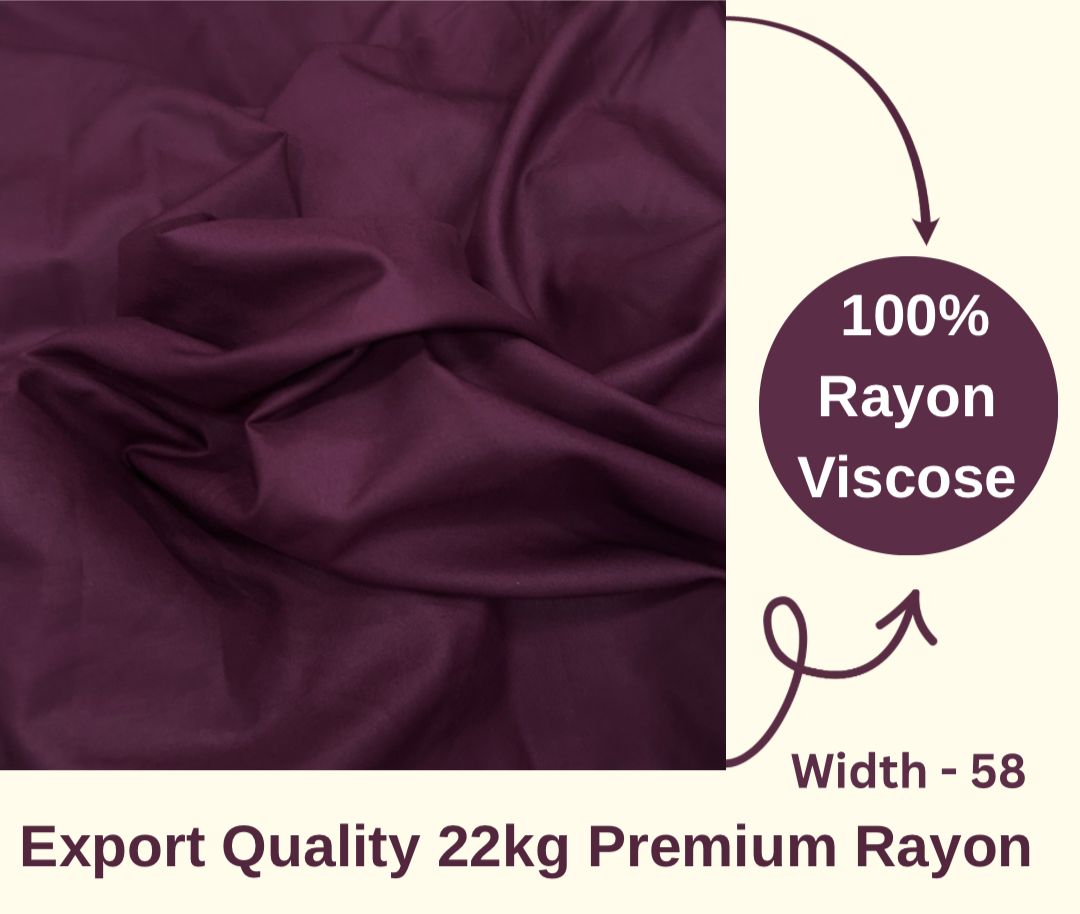 Deep Wine Rayon Cloth – Breathable Daily Wear Fabric for Kurtis & Shirts.