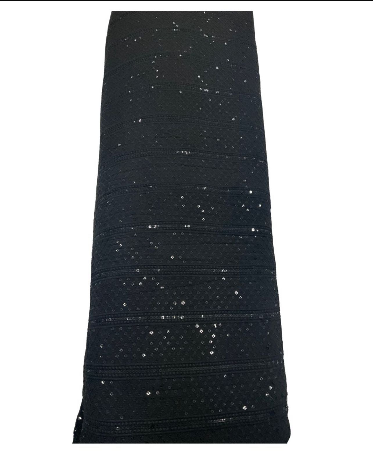 Premium black embroidered fabric alongside boys kurta — perfect for ethnic fashion, wedding collection, festive season wear, and kids traditional outfits.