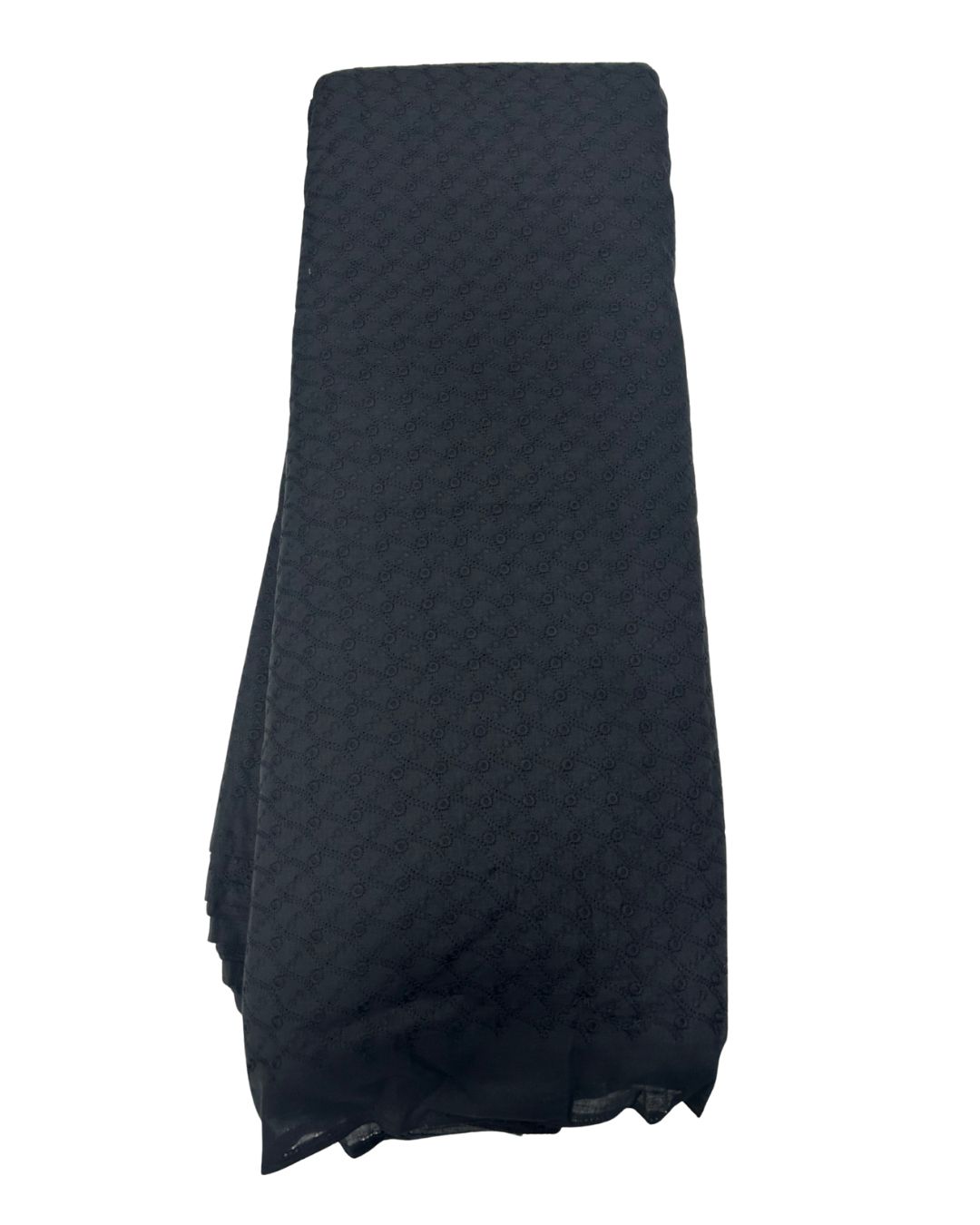 Black cotton pagdi embroidery fabric for men’s kurta, women’s suits and indo-western festive outfits

