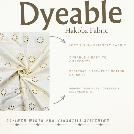 Dyeable hakoba fabric. Bets for crafting, clothing, and others.
