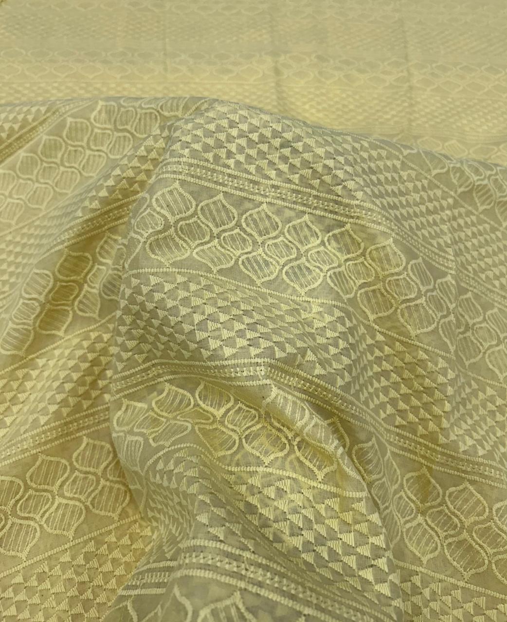 Cotton patta fabric yellow men’s kurta haldi ceremony diwali ethnic wear material