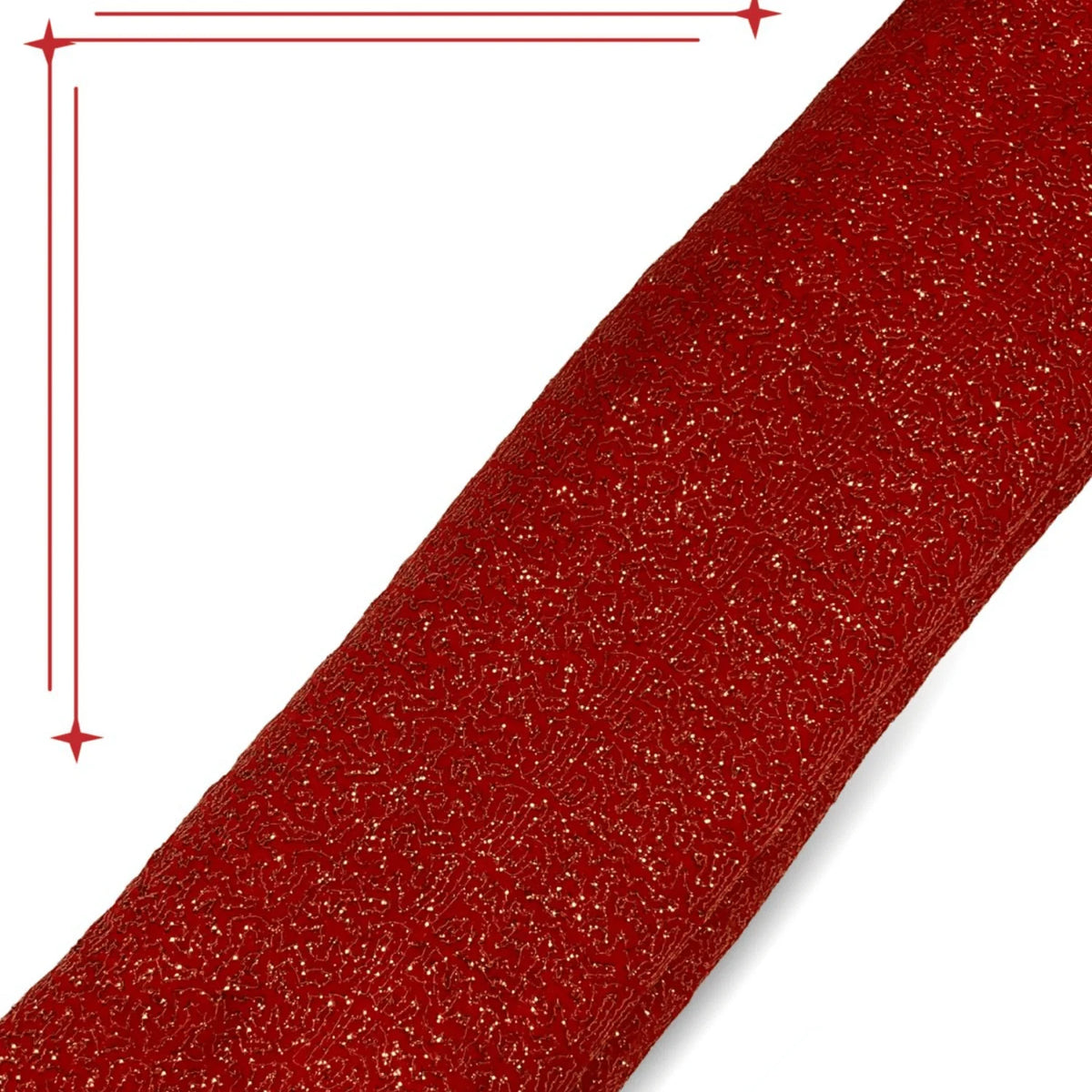 Luxury orange khichdi glitter embroidered mesh fabric with dense all-over sequin work, ideal for wedding gowns, cocktail dresses, reception wear, ethnic outfits and couture fashion designs.