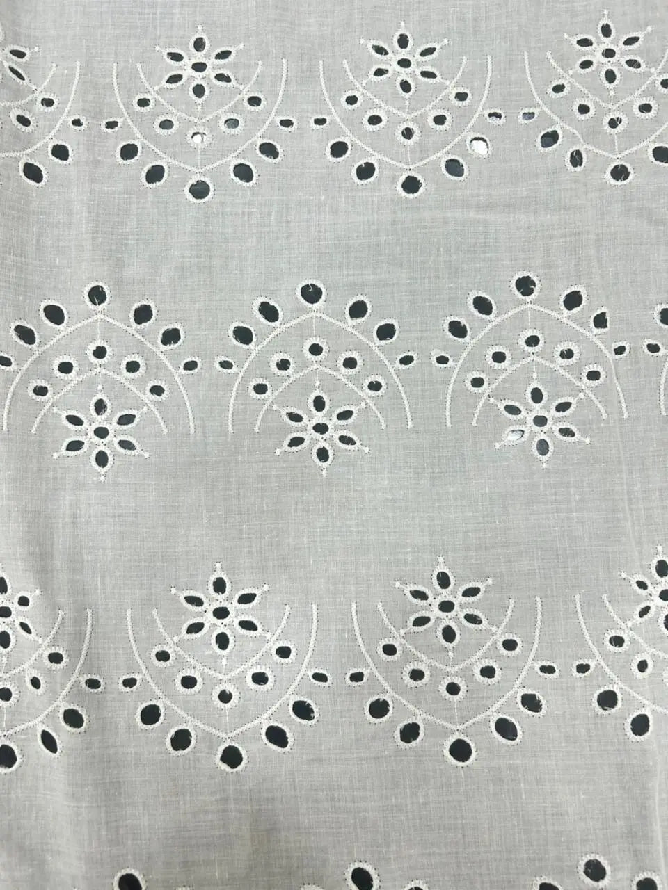 Premium Pure White Hakoba Schiffli Embroidery Fabric | 56” Wide, 52” Detailed Work | Designer Kurti, Suit & Dress Material