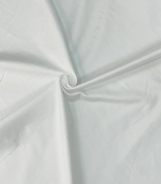 White pure cotton pajama fabric for men’s loungewear and daily comfort wear

