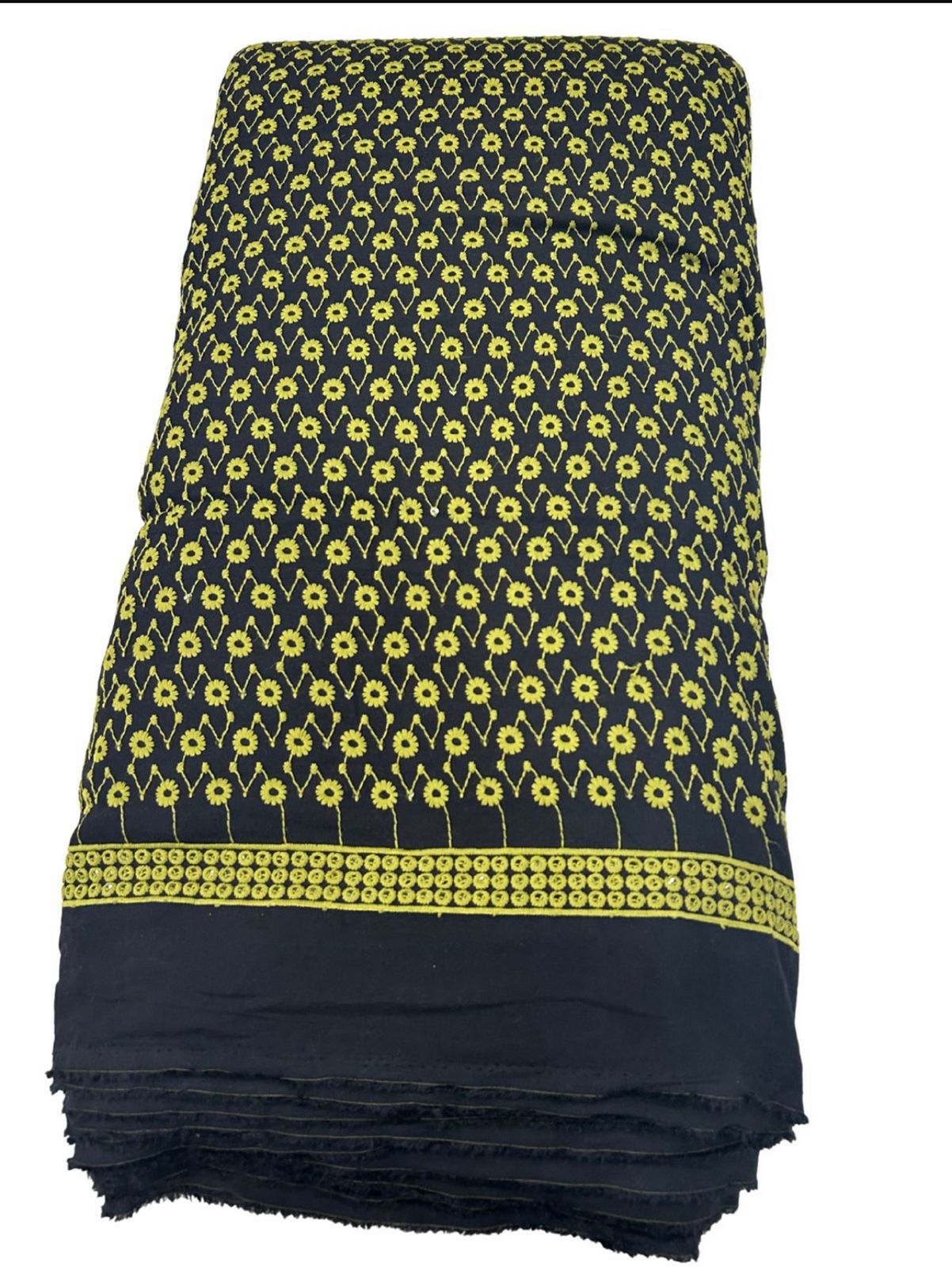 Designer floral print fabric shown with child wearing matching kurta — perfect for boys festive fashion, party wear, and cultural events.