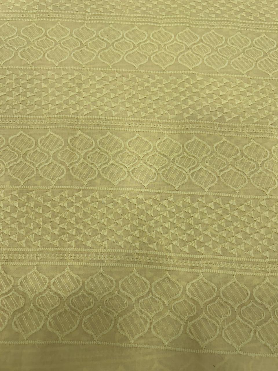 Yellow cotton kurti fabric for women, lightweight breathable ethnic daily wear material