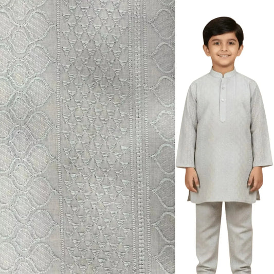 Grey cotton paataa fabric 58 inch width
Ethnic kurta material kids wear