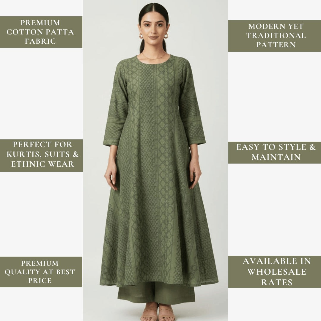 olive green kurti textile