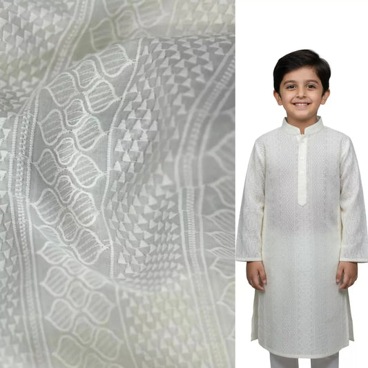 Cream cotton paataa kids kurta fabric
Soft breathable skin friendly material