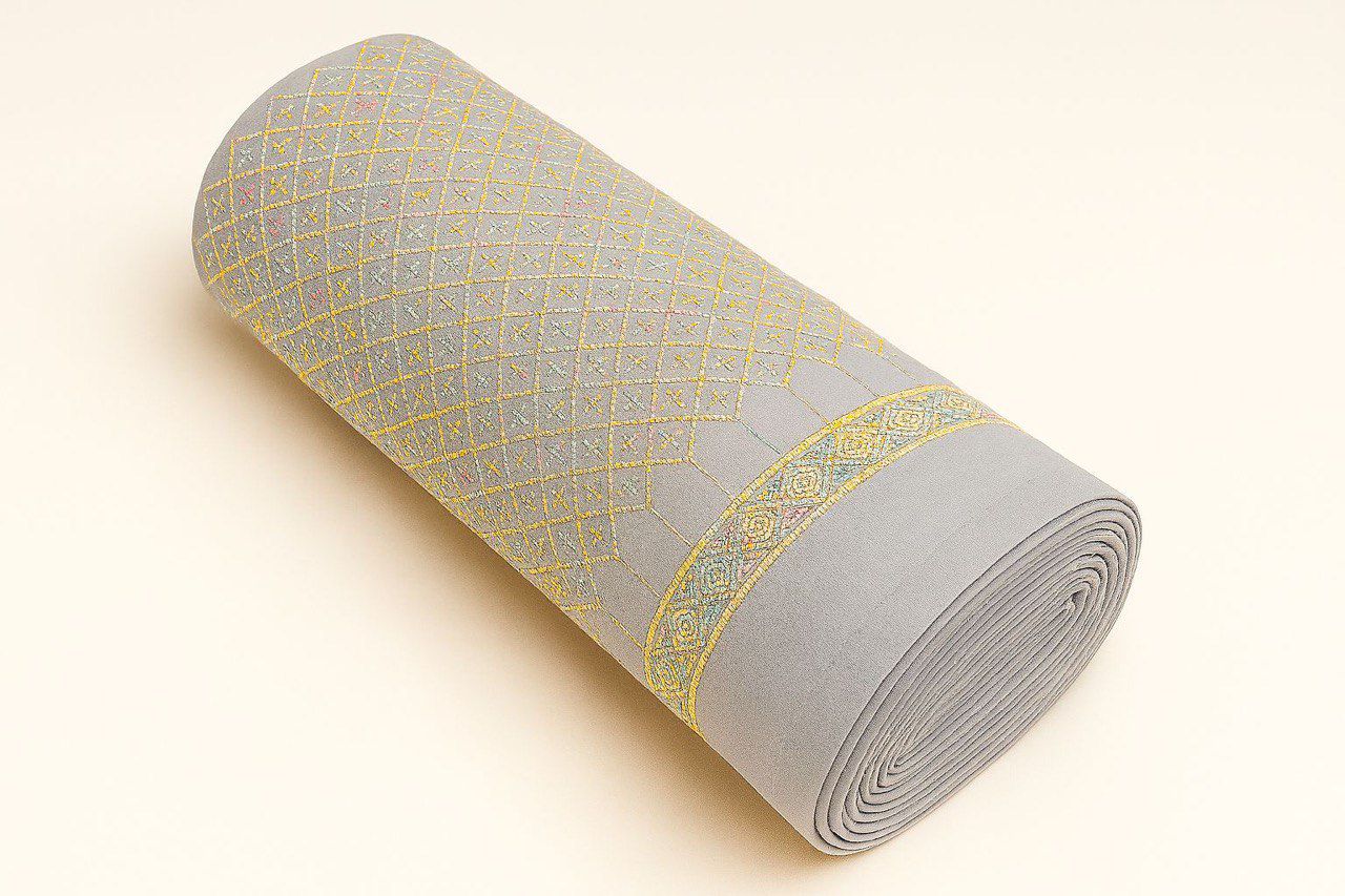 Designer pastel digital printed and embroidered kurta fabric with sequin highlights for weddings and festive wear

