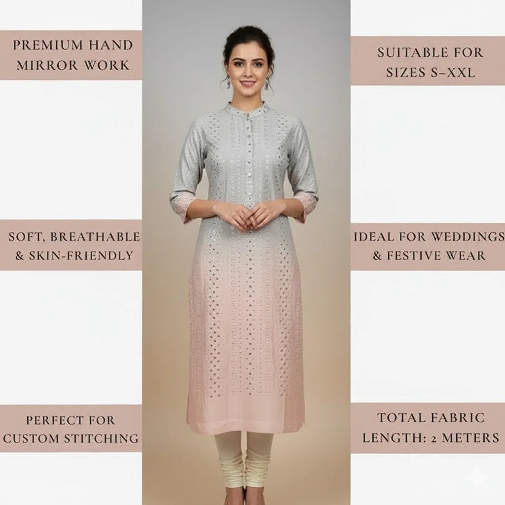 Luxury ombre ethnic suit fabric for party wear