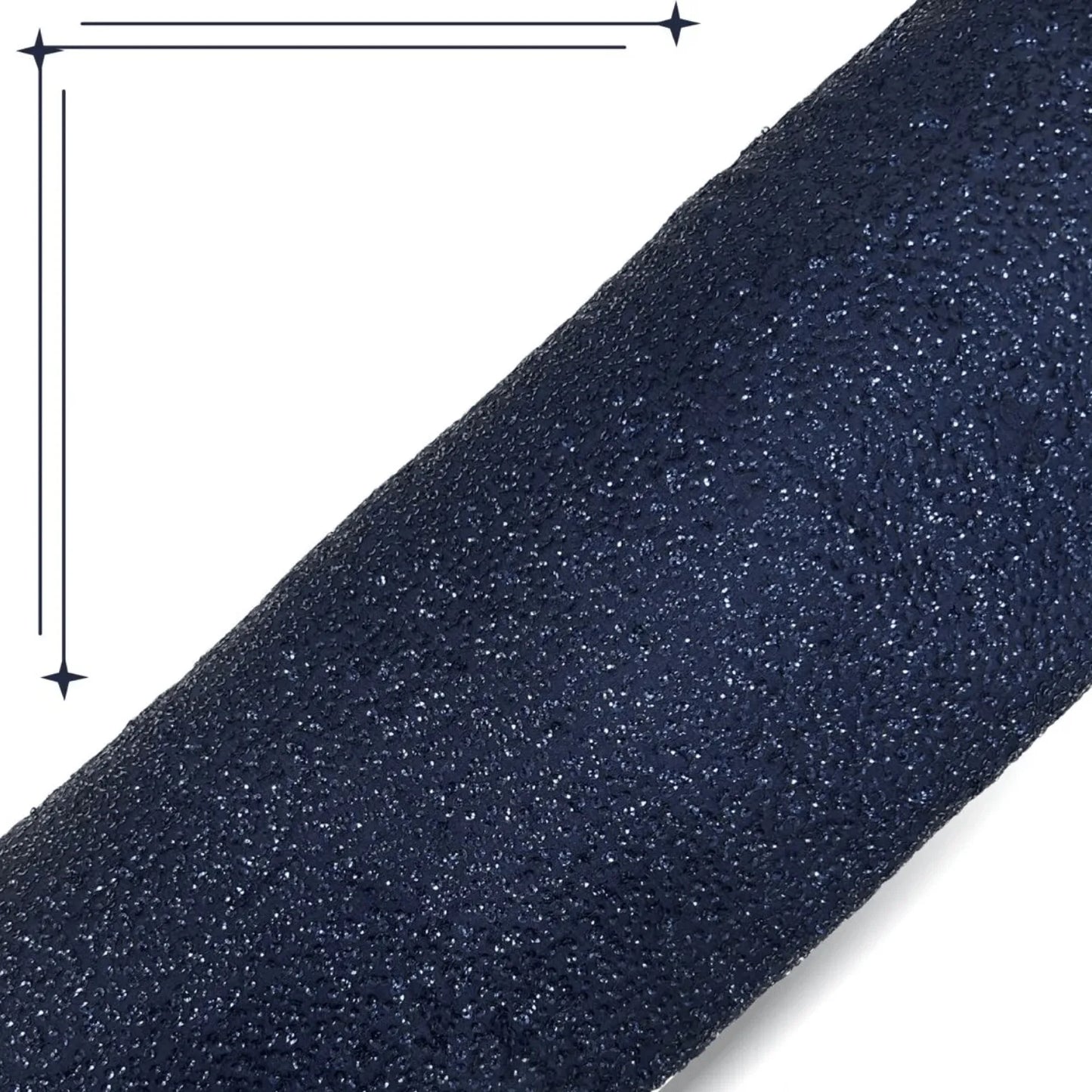 Navy Blue Glitter Floral Net Fabric for Gowns, Sarees & Party Wear