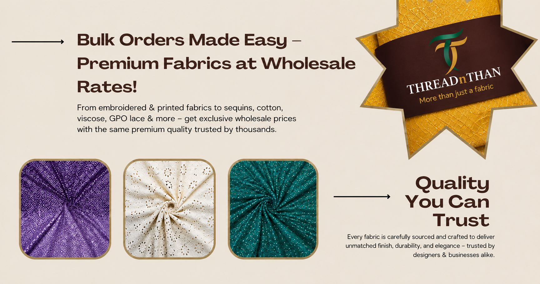 Premium Fabrics at Wholesale Rates | Quality You Can Trust
