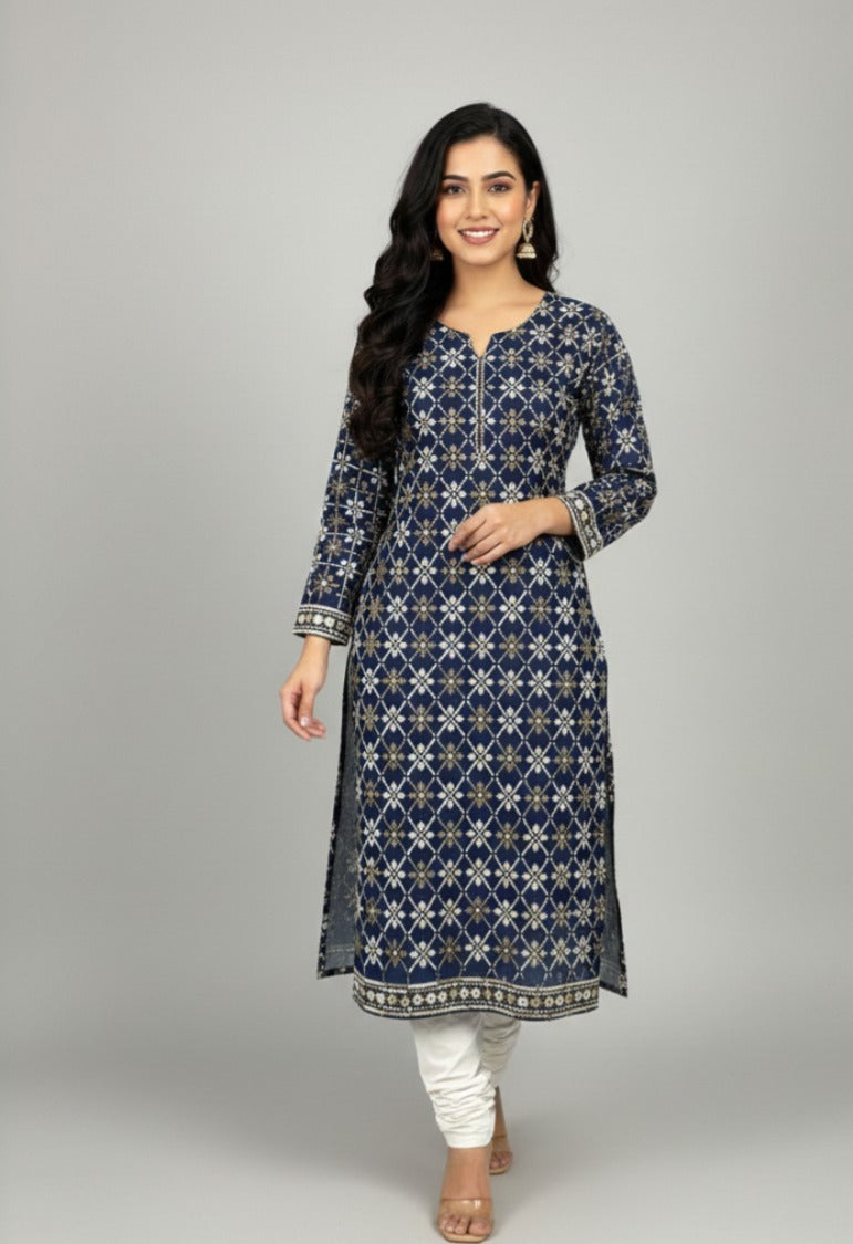 Sequin embroidered rayon fabric for kurti and suit