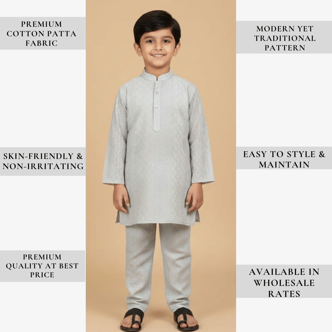 Soft breathable cotton kids kurta fabric
Skin friendly ethnic wear textile