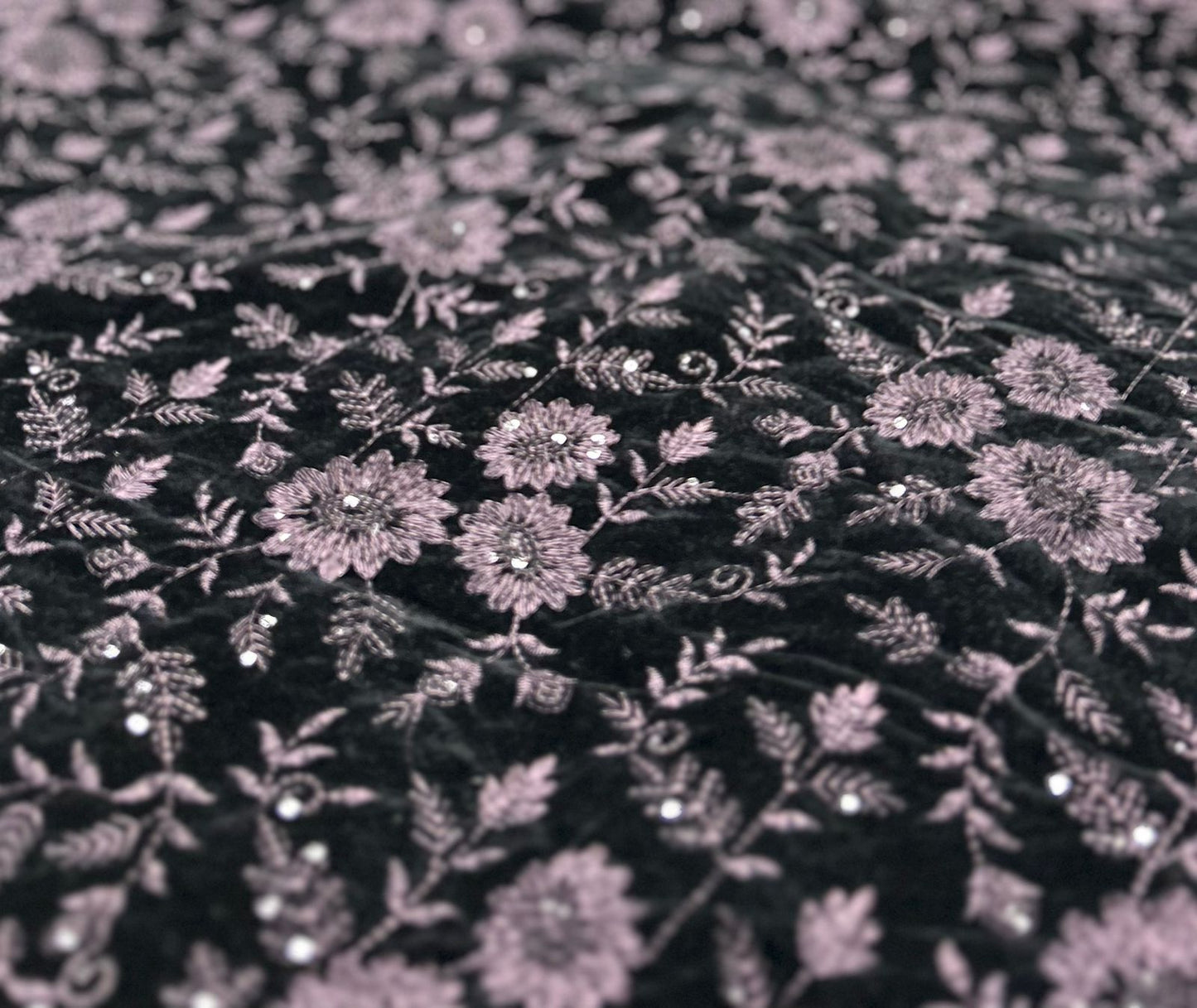 Premium wine velvet embroidered fabric for sherwani and coats